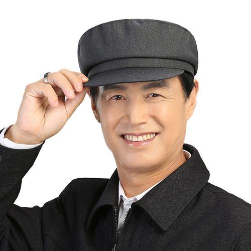 解放帽中老年帽子男秋冬爸爸平顶帽老头帽爷爷帽春夏孝敬老人布帽中山