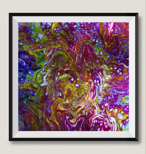 作品名称:《流体丙烯画》