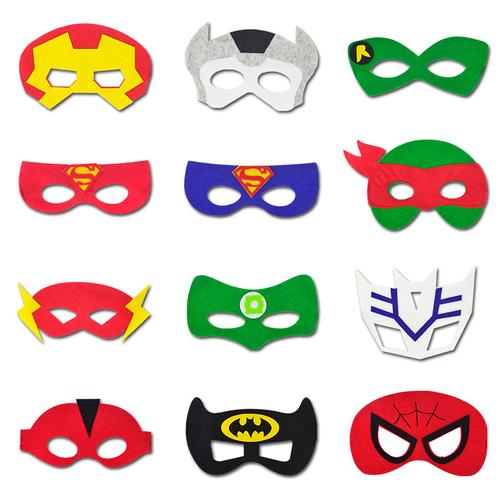 0万圣儿童眼罩超级英雄系列面具蜘蛛侠钢铁侠美国队长超人蝙蝠侠