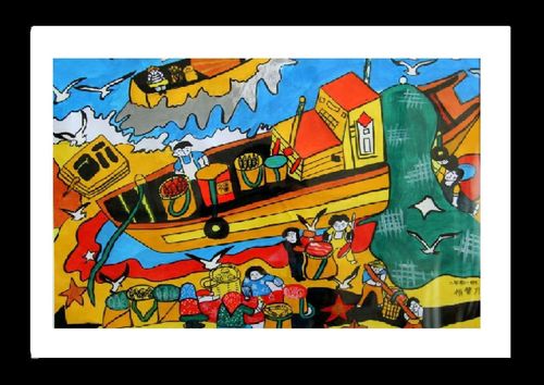 渔海风情——岚山头小学儿童渔民画展