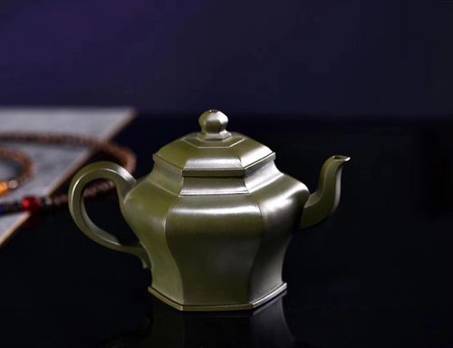 刘建英紫砂壶作品 六方宫灯壶 原矿绿泥 340cc 刘建英紫砂壶价格,多少