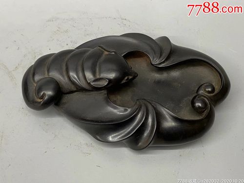 古玩收藏小叶紫檀木手工雕刻蝙蝠笔洗