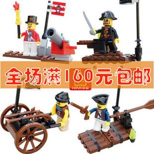 万格海盗船积木 塑料abs小颗粒儿童拼装益智赠品玩具24041n-4n