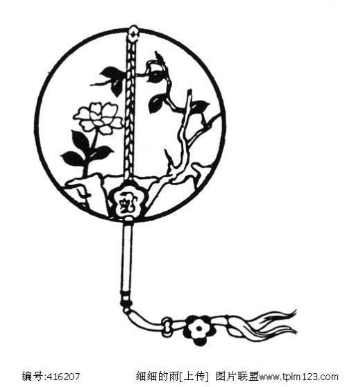 团扇画梅花简笔画 第1页圆扇扇面简笔画