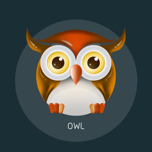 呆萌呆萌的猫头鹰