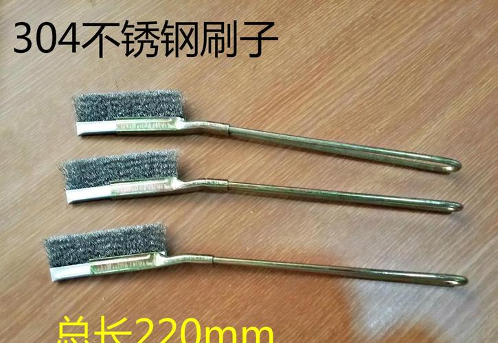 低价迷你304不锈钢小刀刷/带柄弯头牙刷形不锈钢丝刷子