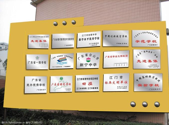 学校门口不锈钢牌图片