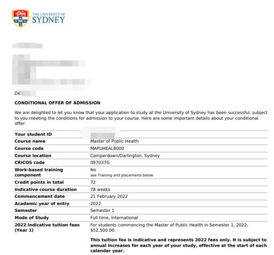 【offer来了】8天拿到悉尼大学终录取offer!