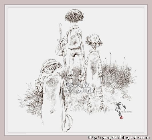 《汤姆索亚历险记》部分插图(铅笔稿)-彭大立-搜狐博客