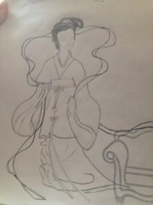 嫦娥素描简笔画好看