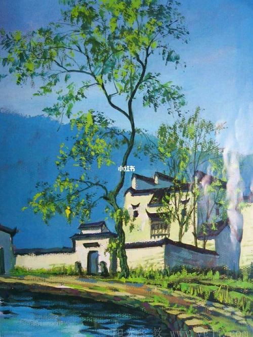 水粉画风景_风景_文化_绘画