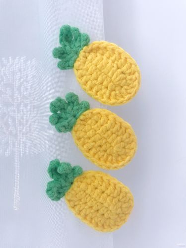 钩针编织*宝宝菠萝发夹