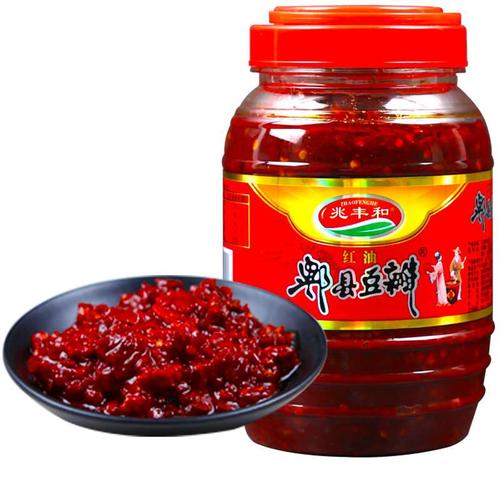 红油郫县豆瓣酱1.5kg大瓶装四川特产家用豆瓣酱炒菜专用料包邮.