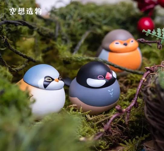 空想造物球球中国雀类肥啾盲盒小鸟扭蛋公仔盒蛋