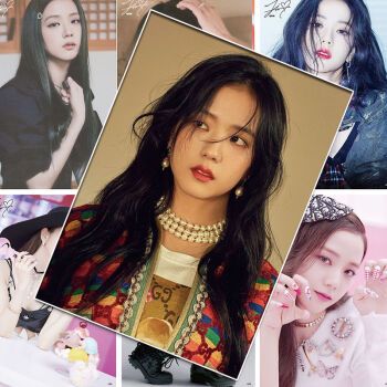 智秀jisoo图片高清,jisoo稀有头像 jisoo金智秀海报 新款超大签名墙贴周边同款写真明信片照片卡纸玫瑰