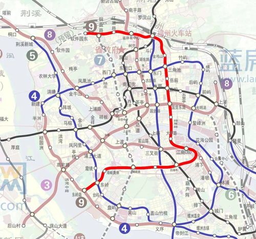 福州地铁第三轮再次修改路线高清图曝光四条线路微调加福清轨道s1线