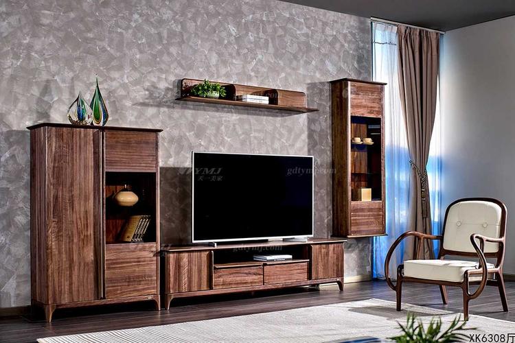 高端别墅会所家具品牌样板间家具轻奢新中式风格客厅黑胡桃实木组合