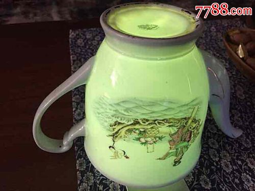 六七十年代邯郸彭城翡翠瓷茶具一套骨灰绿_第6张_7788收藏__中国收藏