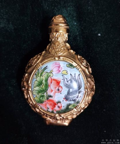 铜胎画珐琅鼻烟壶珐琅彩福禄万代