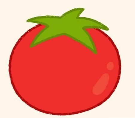 西红柿的简笔画绘画步骤