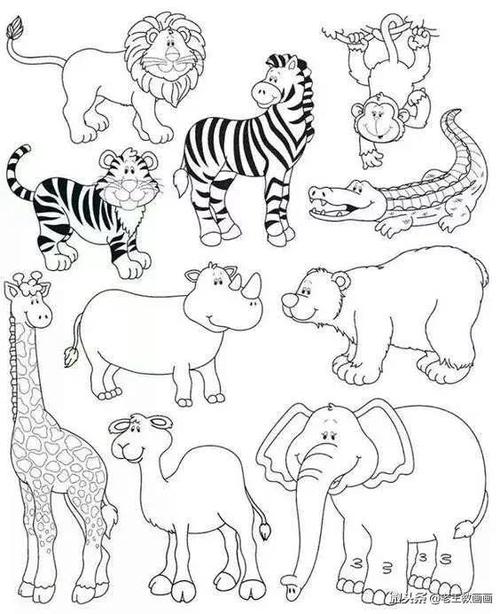 简笔动物画一组