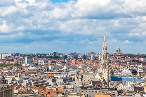 城市,布鲁塞尔,漂亮,夏天,比利时