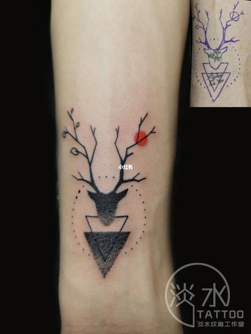 鹿角纹身_纹身_日照大学城自由行热门攻略_小清新纹身