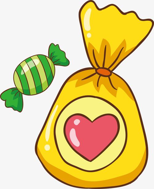 一包爱心卡通糖果