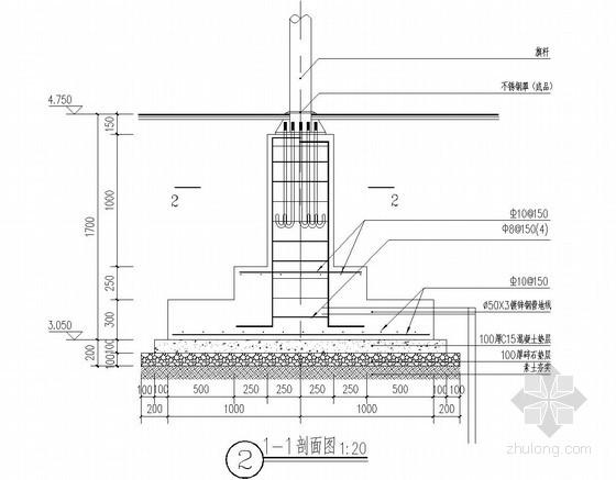 旗台基础结构详图