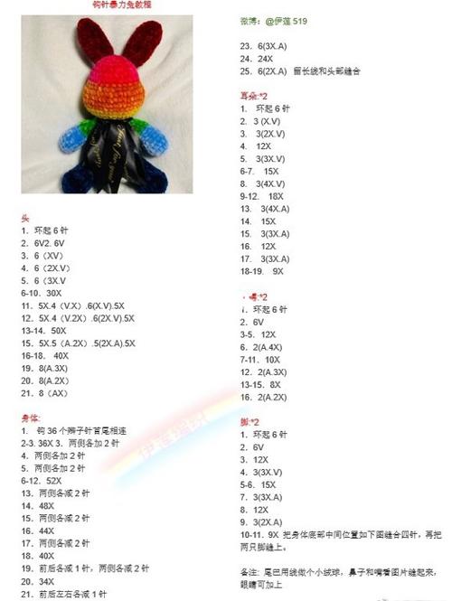 暴力兔图解_钩针图解_兴趣爱好_手工