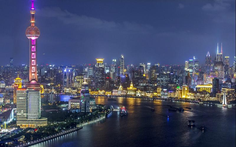 夏末初秋上海城市美景宽屏壁纸初秋美景城市美景唯美夜景建筑摄影特色