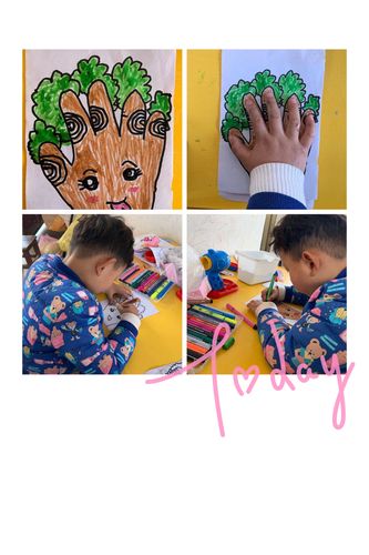 "拥抱春天,播种绿色"——项里中心幼儿园中一班植树节活动