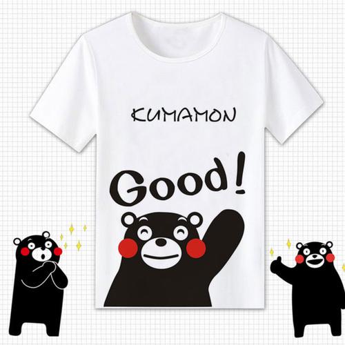 kumamon 夏装宽松衣服 动漫周边体恤短袖熊本县萌熊衣服 熊本熊 恤 t