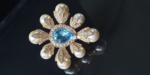 ciner签名蓝宝石珍珠胸针珠宝收藏_珠宝_蓝宝石_胸针