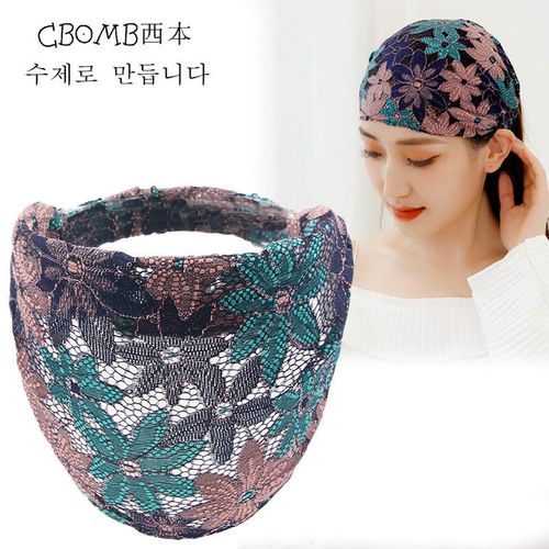 发带蕾丝民族风头箍日韩遮白发头饰遮盖神器发卡时尚