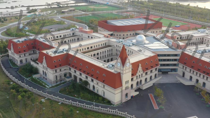 青岛高新区红岛青岛中学青岛实验学校_3840x2160_高清视频素材下载