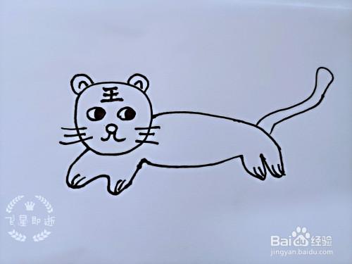 画出老虎的尾巴.