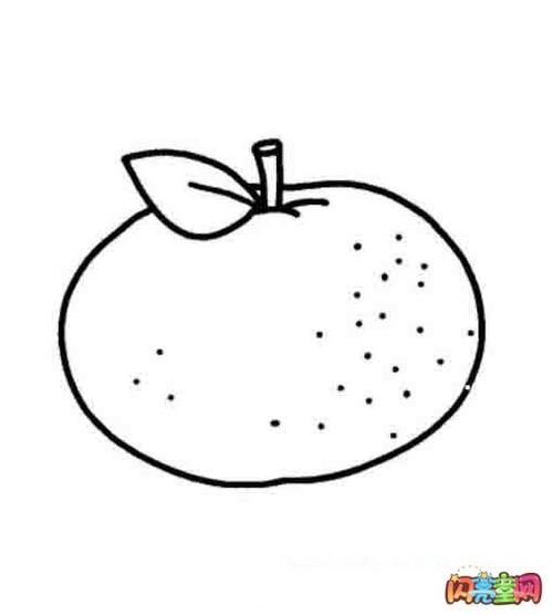 植物简笔画 水果 > 橘子的简笔画图片大全     3.