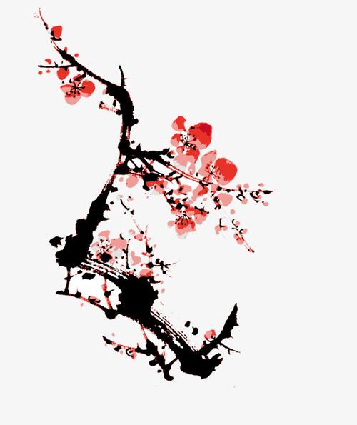 中国风梅花国潮梅花腊梅红梅素材