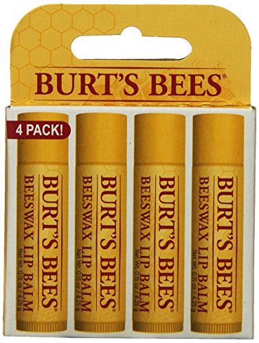 burt"s bees lip balm beeswax -- 4 pack