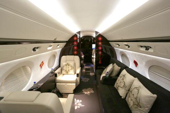 金鹿公务航空湾流公务机内部