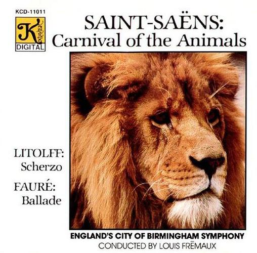 saint-sans: carnival of the animals; litolff: scherzo; fauré