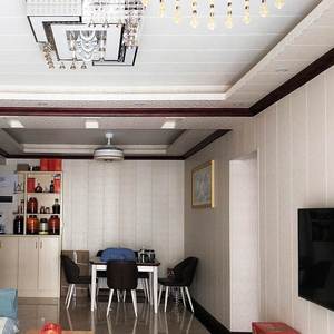 竹木纤维定制墙板快装墙面墙体扣板吊顶板集成v护墙板装饰材料