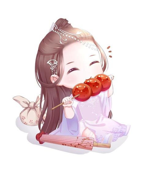 超萌甜美系手绘 嘿你要吃这个糖葫芦吗
