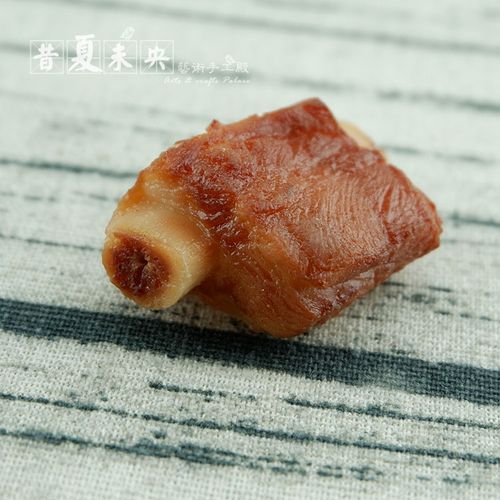 仿真东坡肉红烧排骨肥肉猪肉 仿真奶油手机壳食玩diy饰品配件