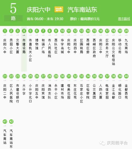 2路公交车今日恢复发车!附庆阳最全公交线路图!