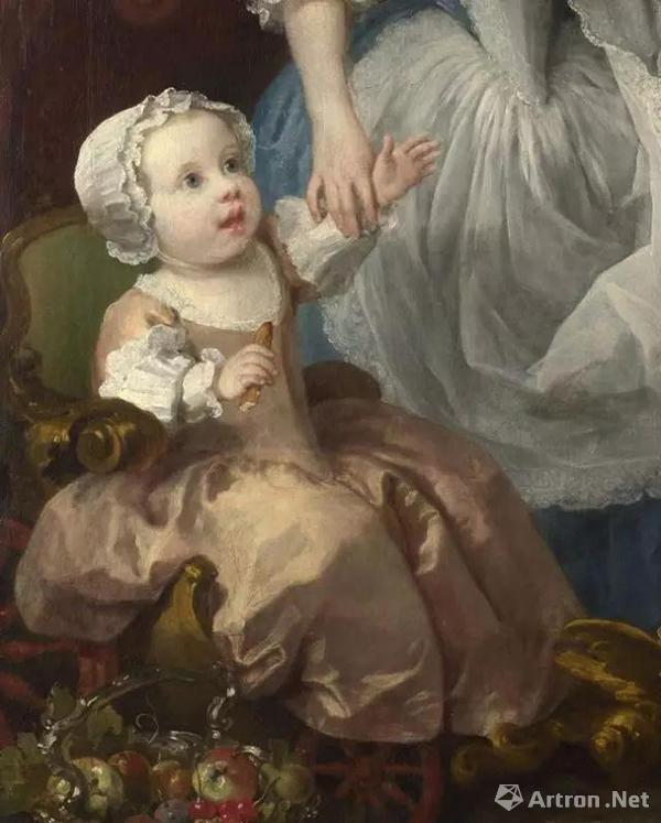 威廉·霍加斯《格雷厄姆的孩子们》局部 过世的小男孩