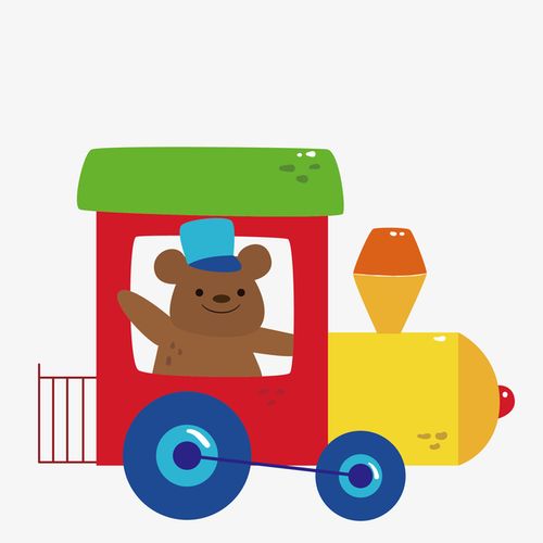 彩色卡通设计小火车