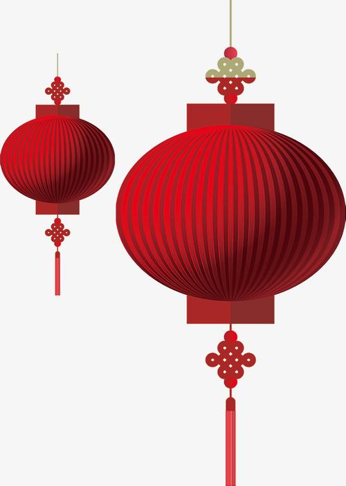 过年喜庆红色灯笼免抠素材免费下载_觅元素51yuansu.com