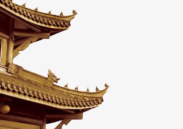 金色廊檐一角摄影